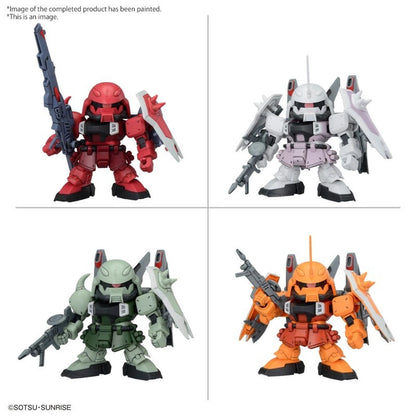 Gundam Gunpla SD BB Senshi ZGMF Zaku Series Set 4pcs - Image 1