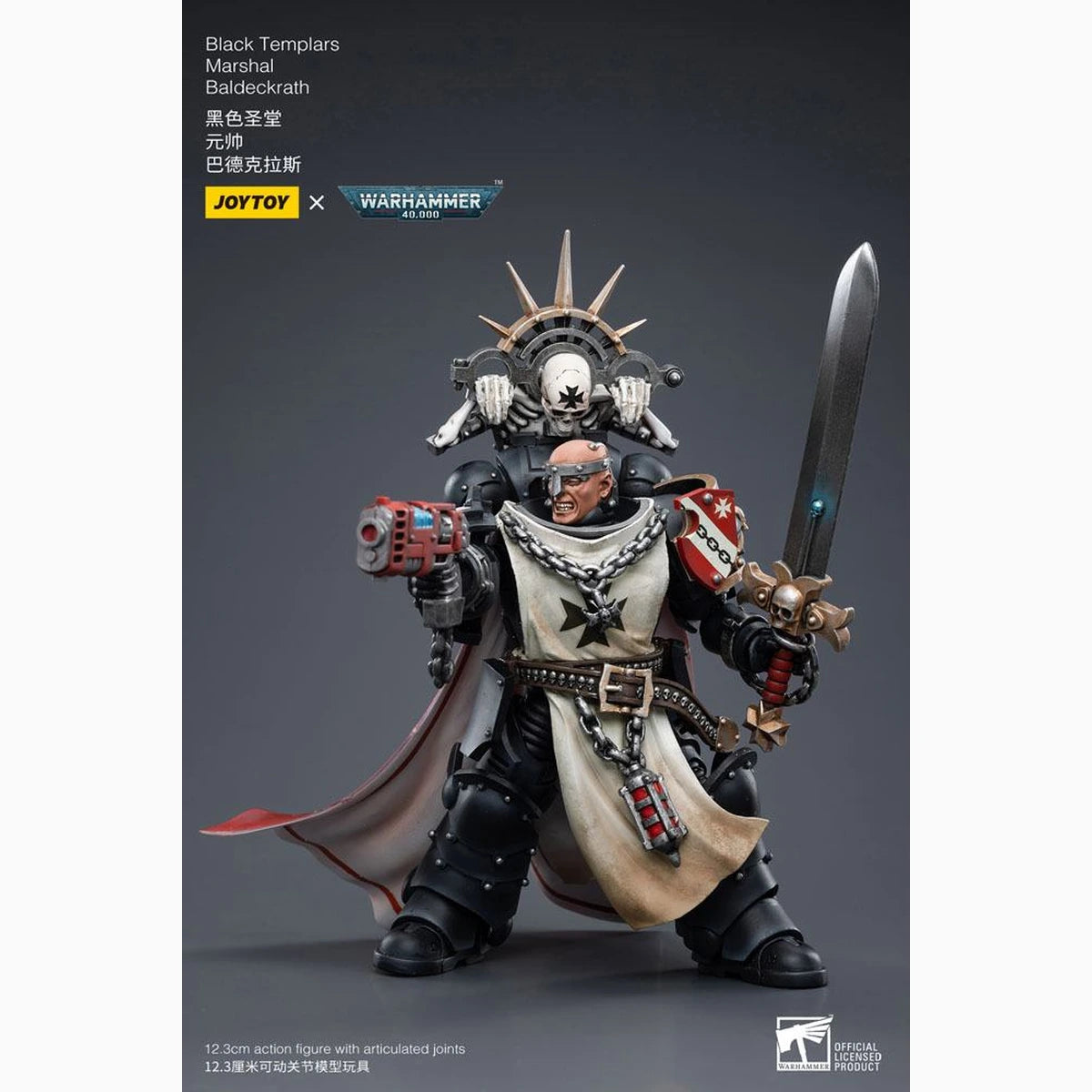Warhammer 40k figurine 1/18 Black Templars Marshal Baldeckrath 12 cm - Image 6