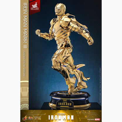 Iron Man figurine Movie Masterpiece Diecast 1/6 Iron Man Mark III (Gold Color Version)  Hot Toys Exclusive 33 cm - Image 4