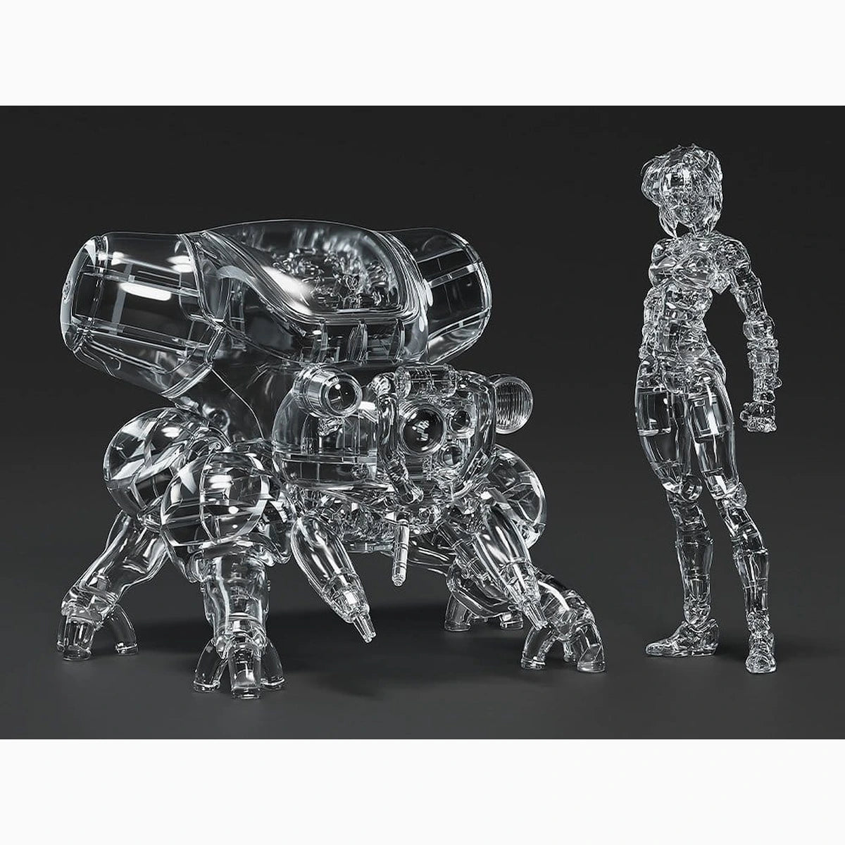 Ghost in the Shell Plastic Model Kit PLAMAX minimum factory Motoko Kusanagi avec Fuchikoma: Thermoptic Camouflage Ver. 8 cm - Image 3
