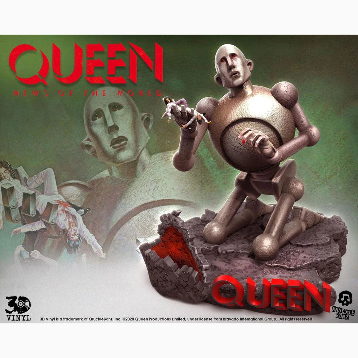 Queen statuette 3D Vinyl Queen Robot (News of the World) 20 x 21 x 24 cm - Image 6