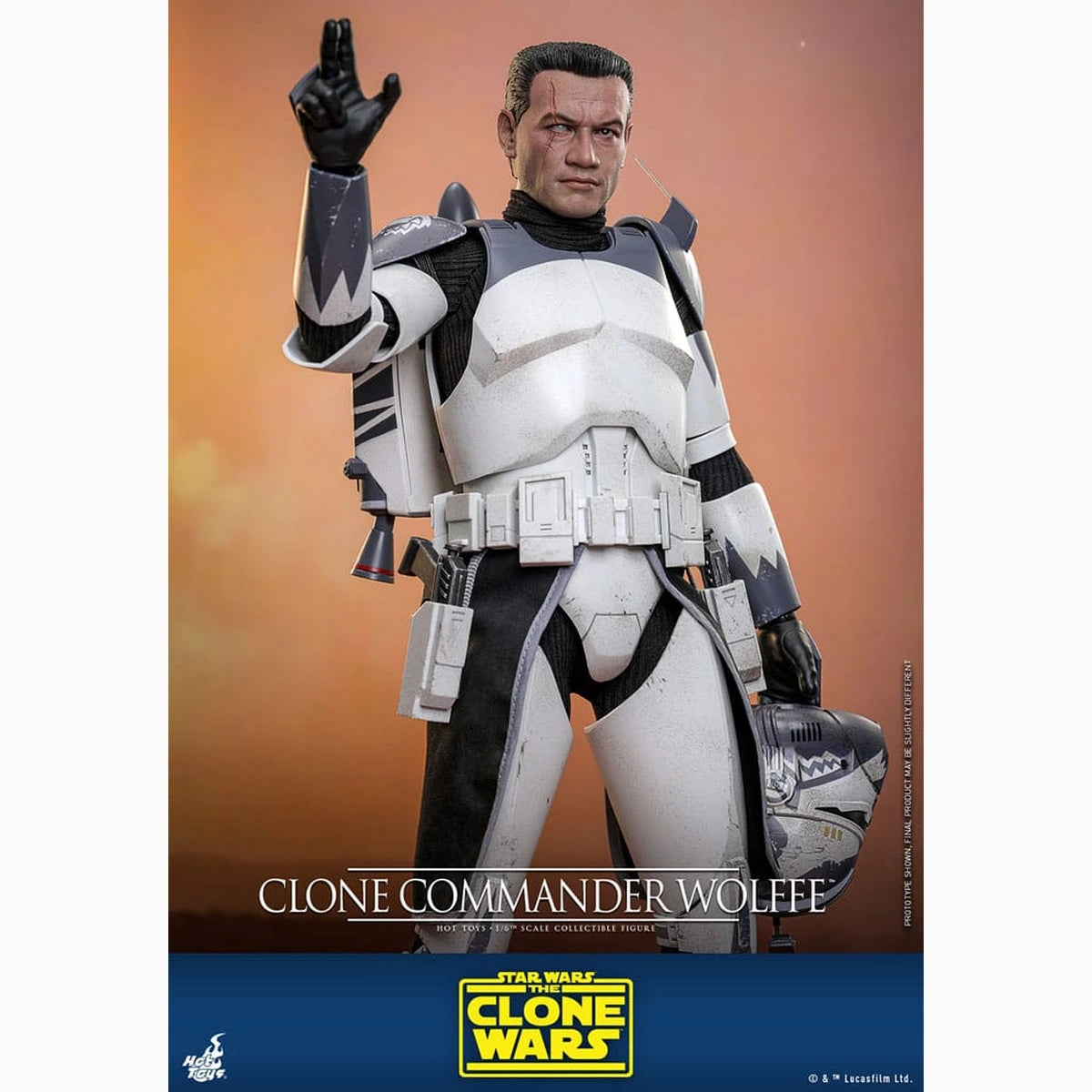 Star Wars: The Clone Wars figurine 1/6 Clone Commander Wolffe 30 cm - Image 6