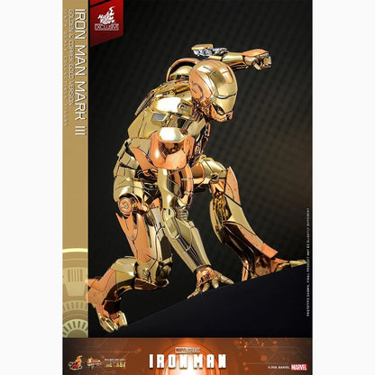 Iron Man figurine Movie Masterpiece Diecast 1/6 Iron Man Mark III (Golden & Copper Gold Version)  Hot Toys Exclusive 33 cm - Image 7