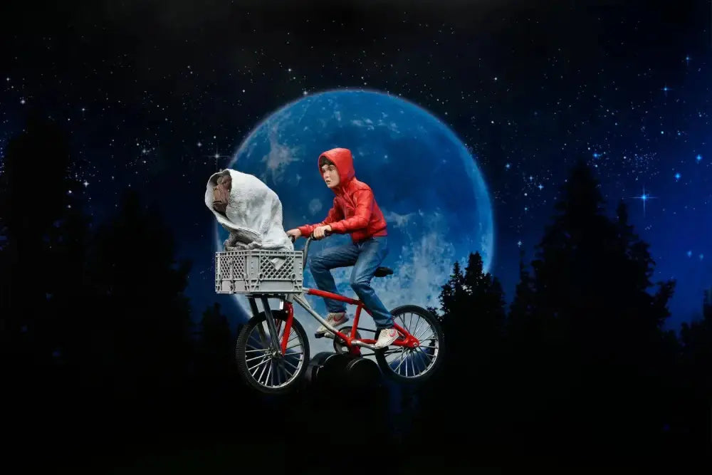 E.T  l'extra-terrestre figurine Elliott & E.T on Bicycle 13cm Neca