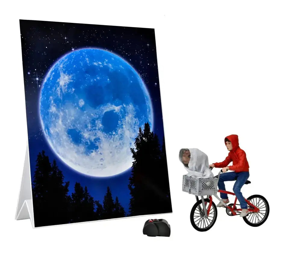 E.T  l'extra-terrestre figurine Elliott & E.T on Bicycle 13cm Neca
