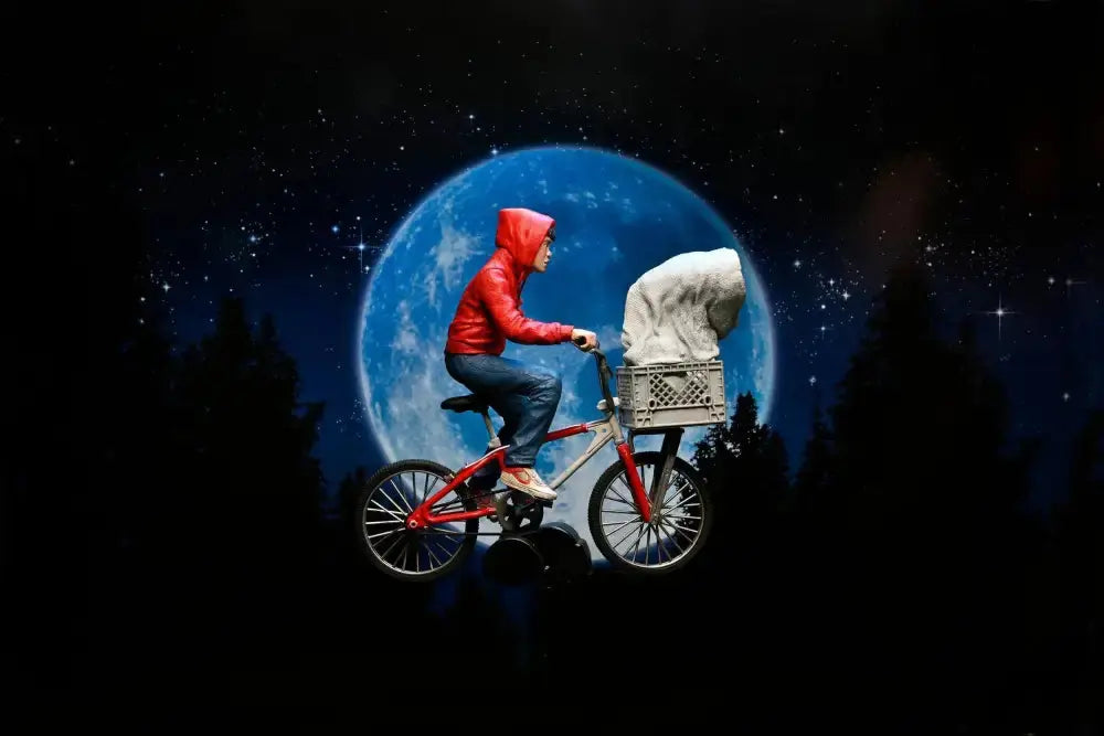 E.T  l'extra-terrestre figurine Elliott & E.T on Bicycle 13cm Neca