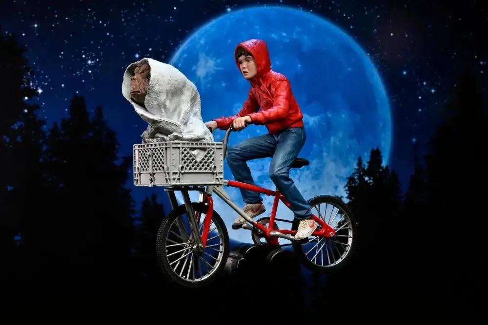 E.T  l'extra-terrestre figurine Elliott & E.T on Bicycle 13cm Neca