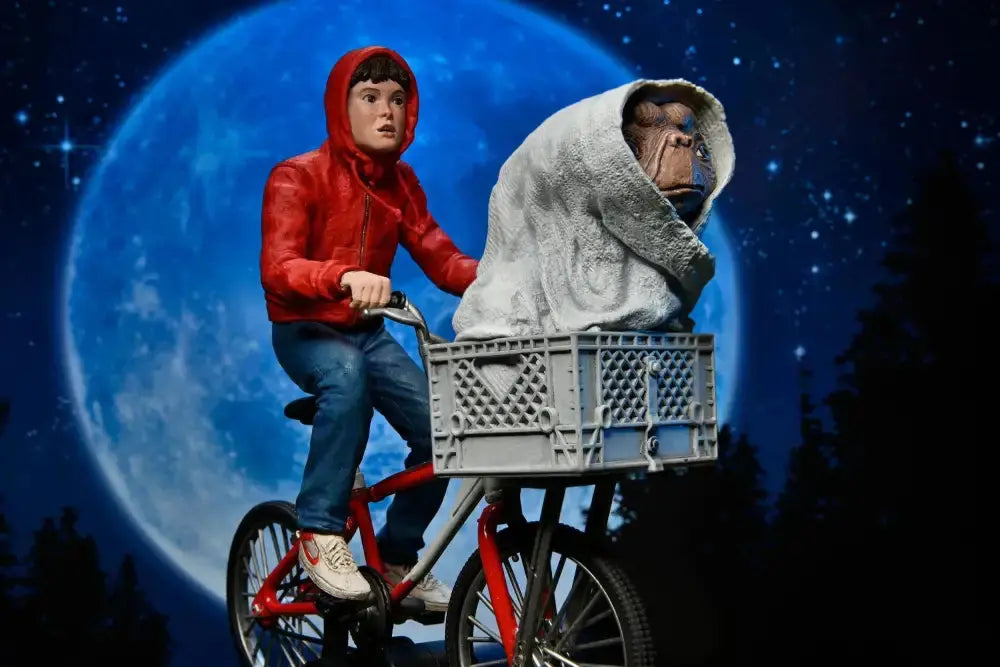 E.T  l'extra-terrestre figurine Elliott & E.T on Bicycle 13cm Neca