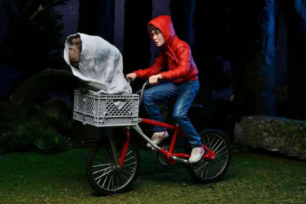 E.T  l'extra-terrestre figurine Elliott & E.T on Bicycle 13cm Neca