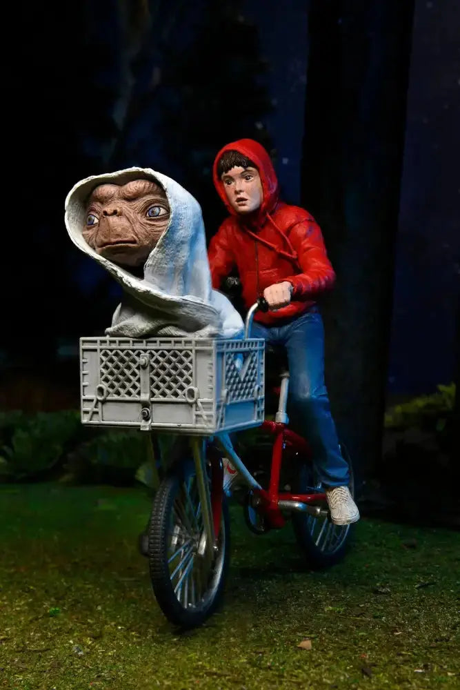 E.T  l'extra-terrestre figurine Elliott & E.T on Bicycle 13cm Neca