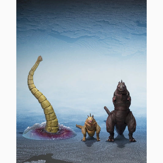 Godzilla 2016 Pack 3 figurines S.H.MonsterArts The Second Form, Thrid Form, Giant Unidentified Creature Set - Image 1