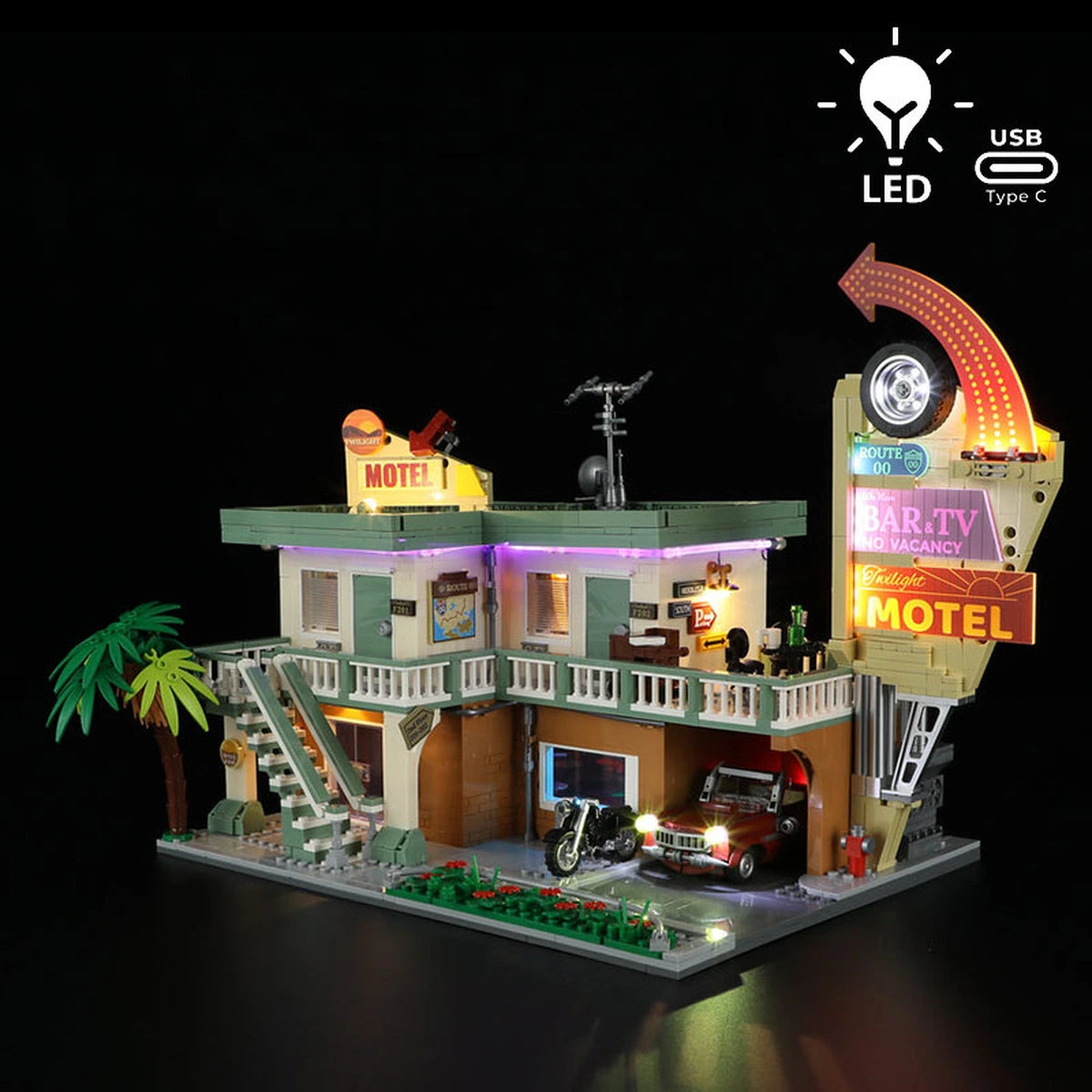 Lumibricks Road Trip 18002 Twilight Motel - Image 1