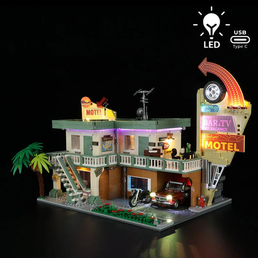Lumibricks Road Trip 18002 Twilight Motel - Image 1