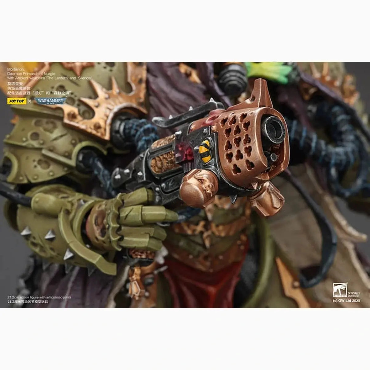 Warhammer 40k figurine 1/18 Mortarion Daemon Primarch of Nurgle with Ancient weapons The Lantern and Silence 21 cm - Image 7