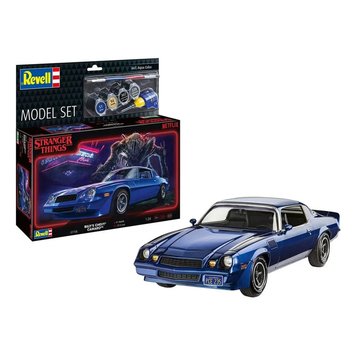 Stranger Things kit complet maquette 1/25 Chevy Camaro Z/28 (Aqua Color) 19 cm - Image 4