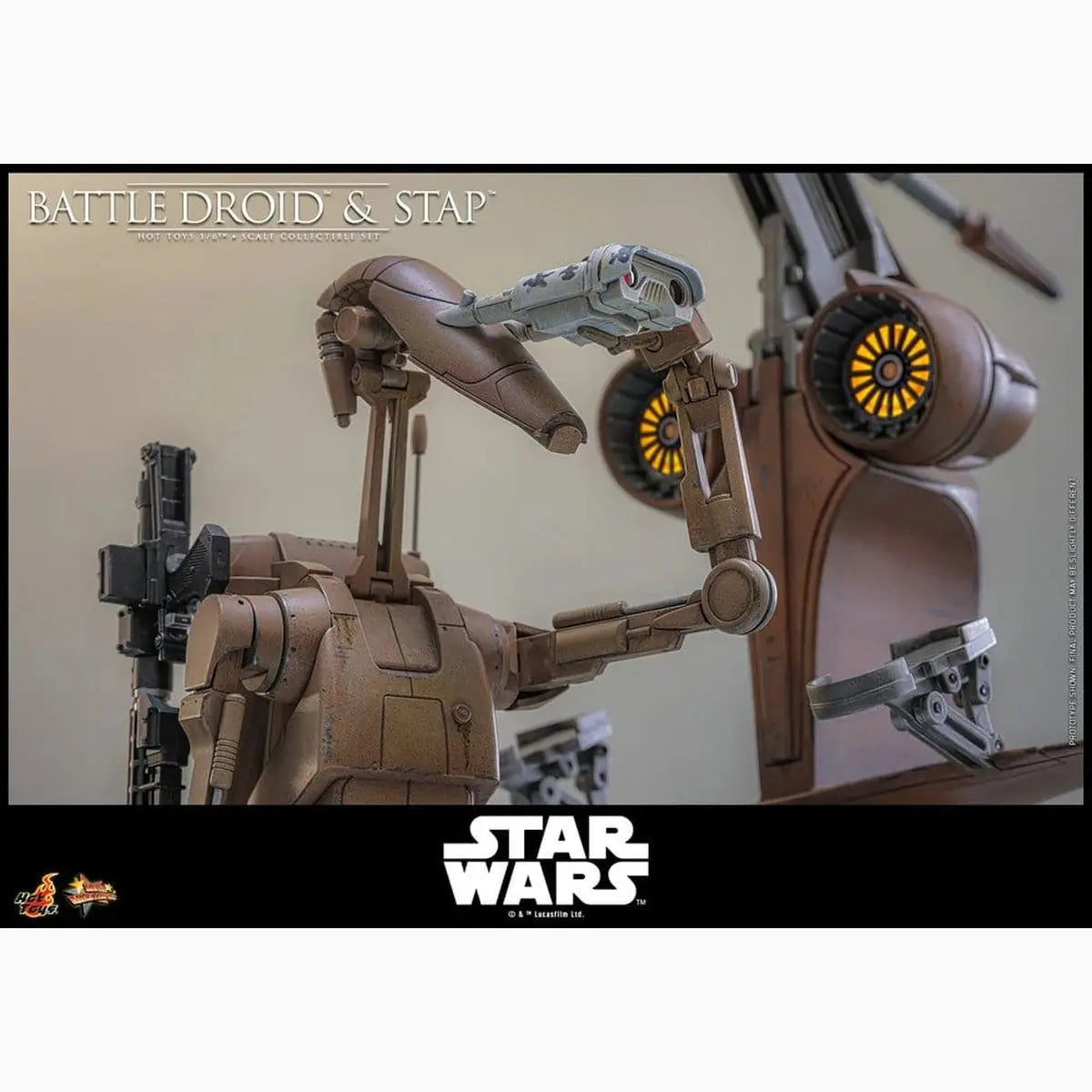 Star Wars: The Phantom Menace Movie Masterpiece set de figurines 1/6 Battle Droid & STAP 32 cm - Image 7