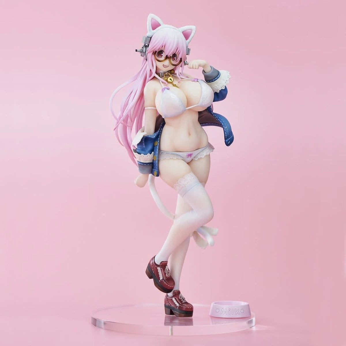 Super Sonico figurine PVC White Cat Ver. (Reissue) 27 cm - Image 1