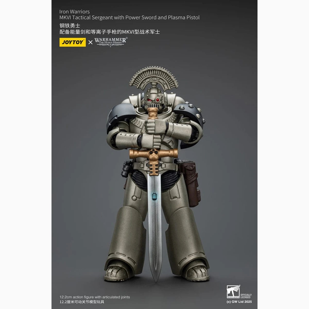 Warhammer The Horus Heresy figurine 1/18 lron Warriors MKVI Tactical Sergeant with Power Sword and Plasma Pistol 12 cm - Image 3