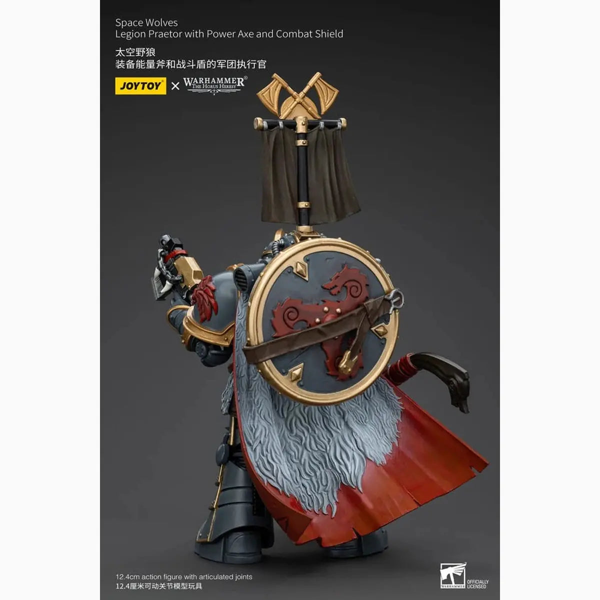 Warhammer The Horus Heresy figurine 1/18 Space Wolves Legion Praetor with Power Axe and Combat Shield 12 cm - Image 5