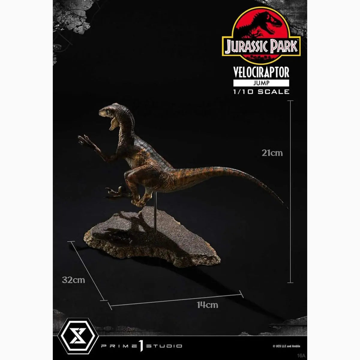 Jurassic Park statuette Prime Collectibles 1/10 Velociraptor Jump 21 cm - Image 5