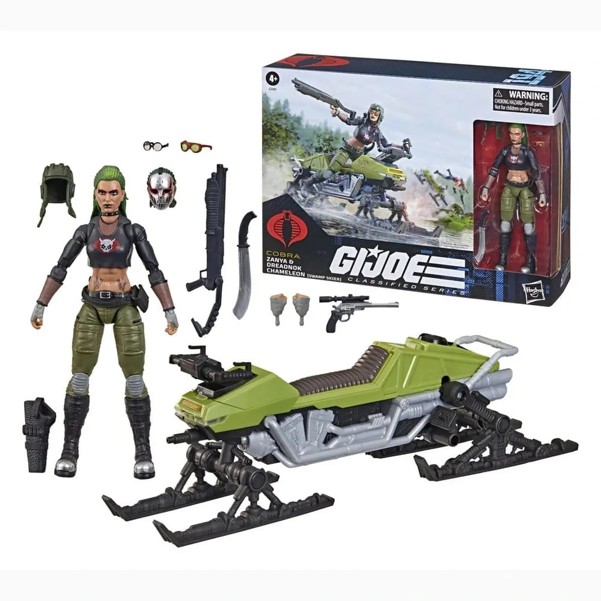 G.I. Joe Classified Series figurine et véhicule #194 Zanya et Dreadnok Chameleon (Swamp Skier) 15 cm - Image 4