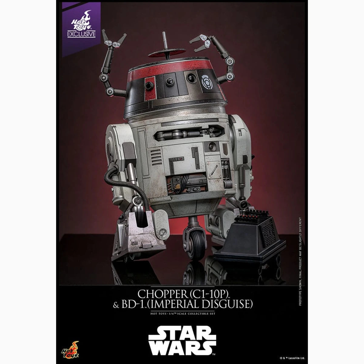 Star Wars figurine set 1/6 Chopper (C1-10P&trade;) & BD-1&trade; (Imperial Disguise) 18 cm & 8 cm - Image 4