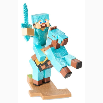 Minecraft Figurine Diorama Diamond Armor Steve et Cheval 18 cm - Image 5