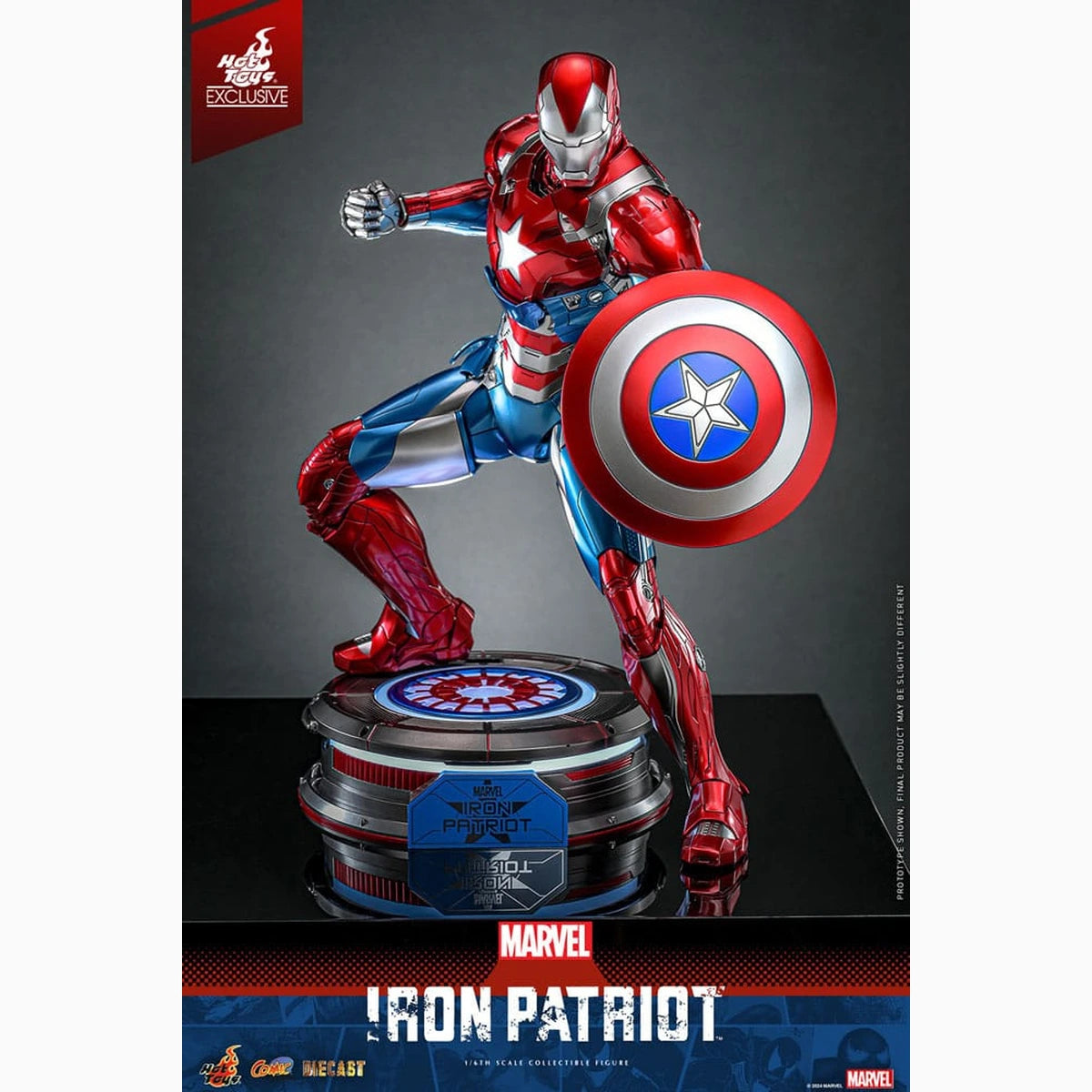 Marvel figurine Comic Masterpiece Diecast 1/6 Iron Patriot Hot Toys Exclusive 32 cm - Image 3