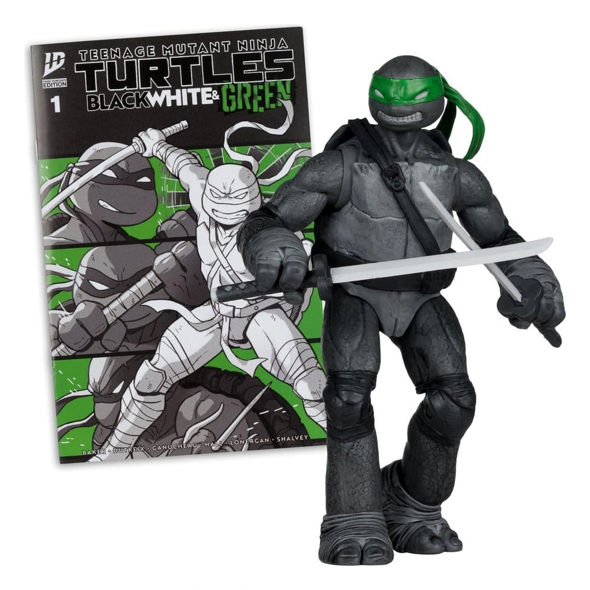 Tortues Ninja Page Punchers figurine Leonardo (Black White & Green) (Red Platinum Edition) 13 cm - Image 3