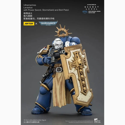 Warhammer 40,000 figurine Ultramarines Levantus with Power Sword, Stormshield and Bolt Pistol 13 cm - Image 6