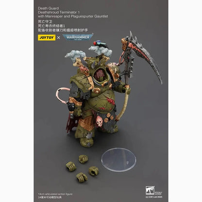 Warhammer 40k figurine 1/18 Death Guard Deathshroud Terminator 1 with Manreaper and Plaguespurter Gauntlet 14 cm - Image 5