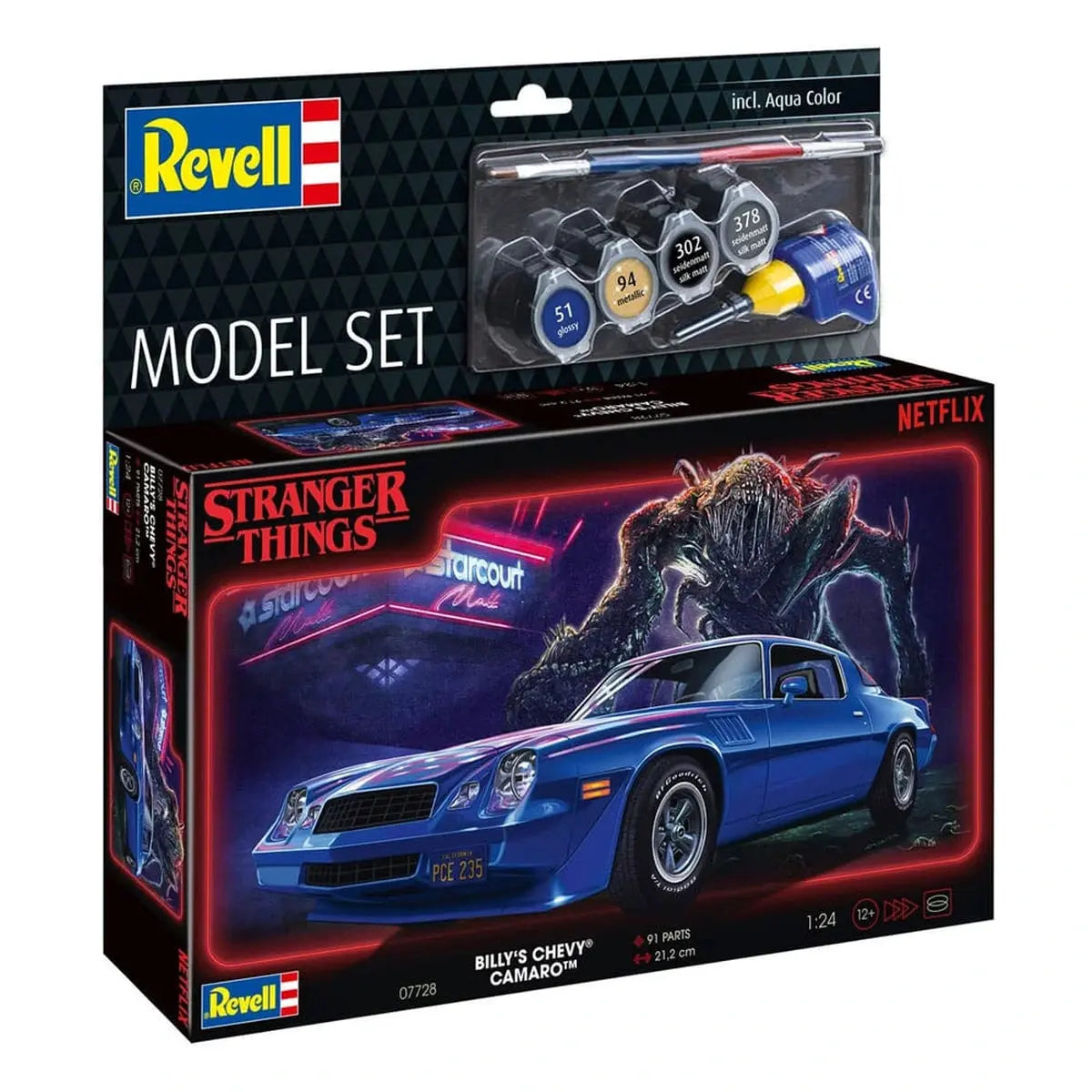 Stranger Things kit complet maquette 1/25 Chevy Camaro Z/28 (Aqua Color) 19 cm - Image 5
