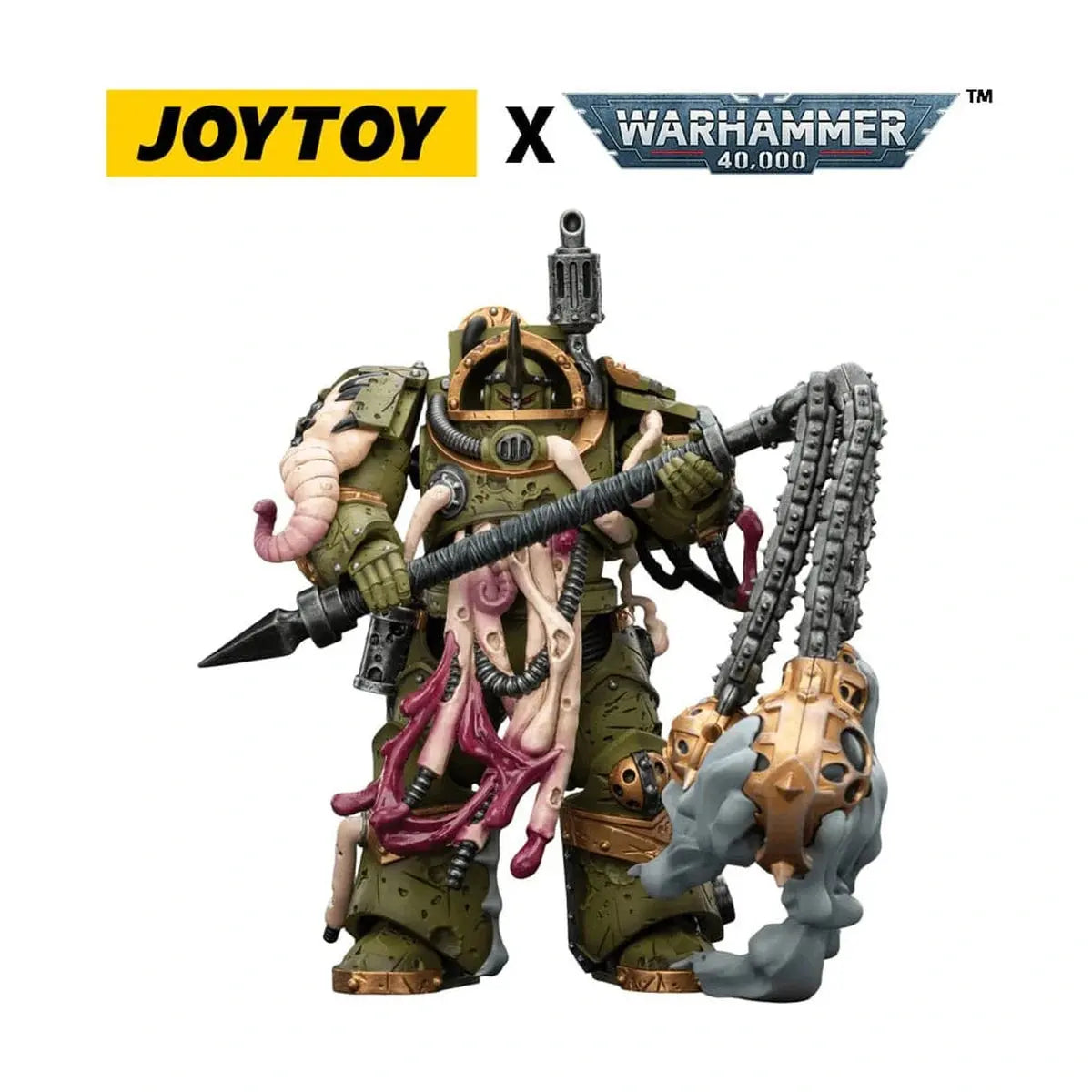 Warhammer 40,000 figurine Death Guard Blightlord Terminator 2 with Flail of Corruption 14 cm - Image 1