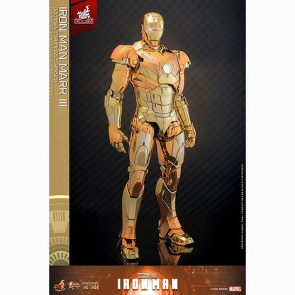 Iron Man figurine Movie Masterpiece Diecast 1/6 Iron Man Mark III (Golden & Copper Gold Version)  Hot Toys Exclusive 33 cm - Image 4