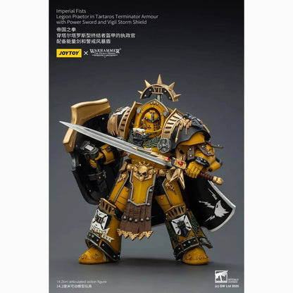 Warhammer Imperial Fists figurine Legion Praetor in Tartaros Terminator Armourwith Power Sword and Vigil Storm Shield 14 cm - Image 7