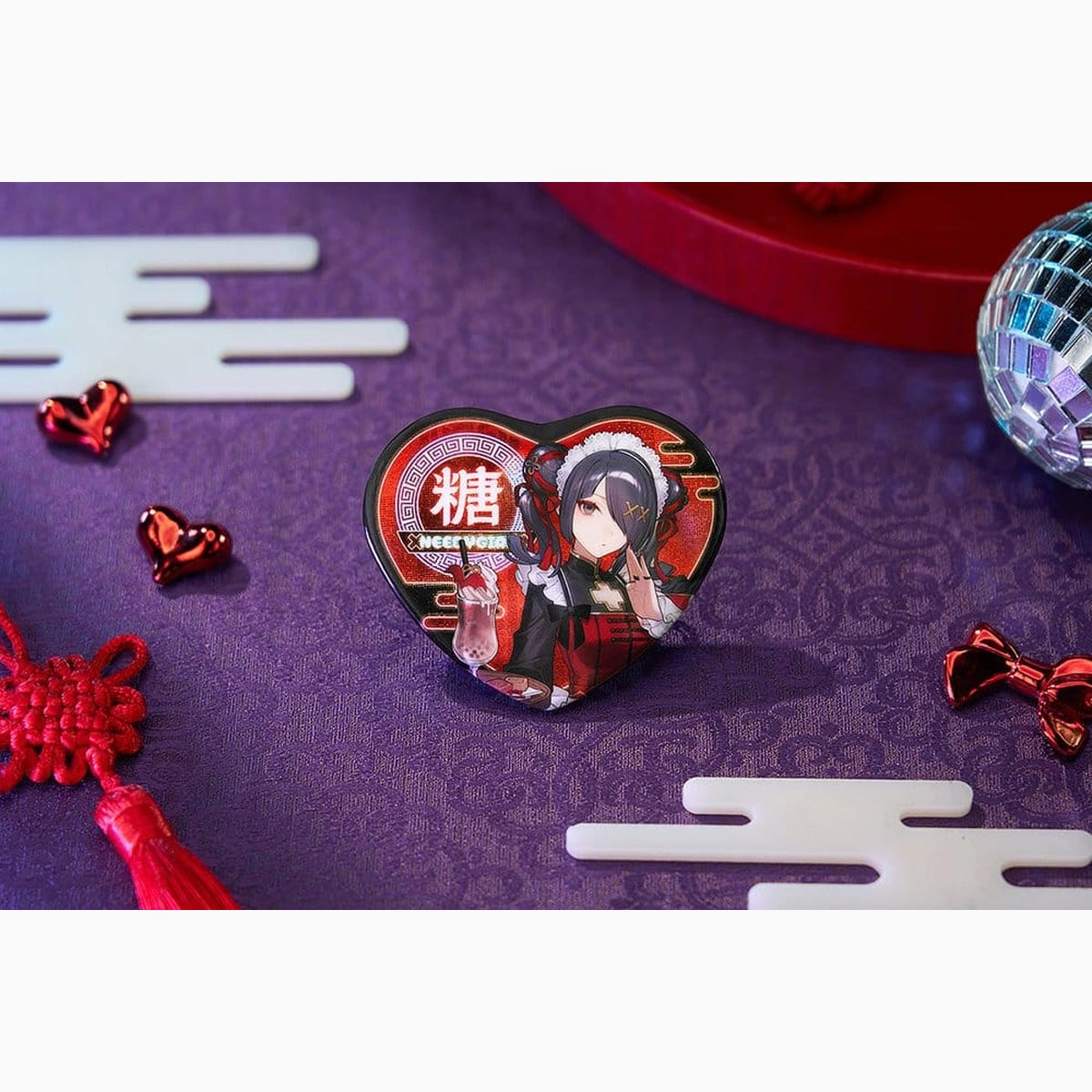Needy Streamer Overload Needy Streamer Chinese Restaurant Series Heart-Shaped badge Ame - Image 3