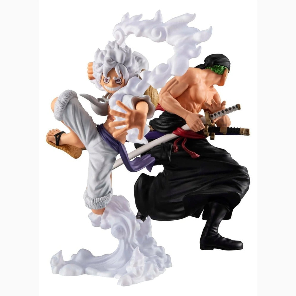 One Piece pack 2 figurines PVC Wallstar Monkey D. Luffy Gear Fifth & Roronoa Zoro (with gift) 10 cm - Image 1