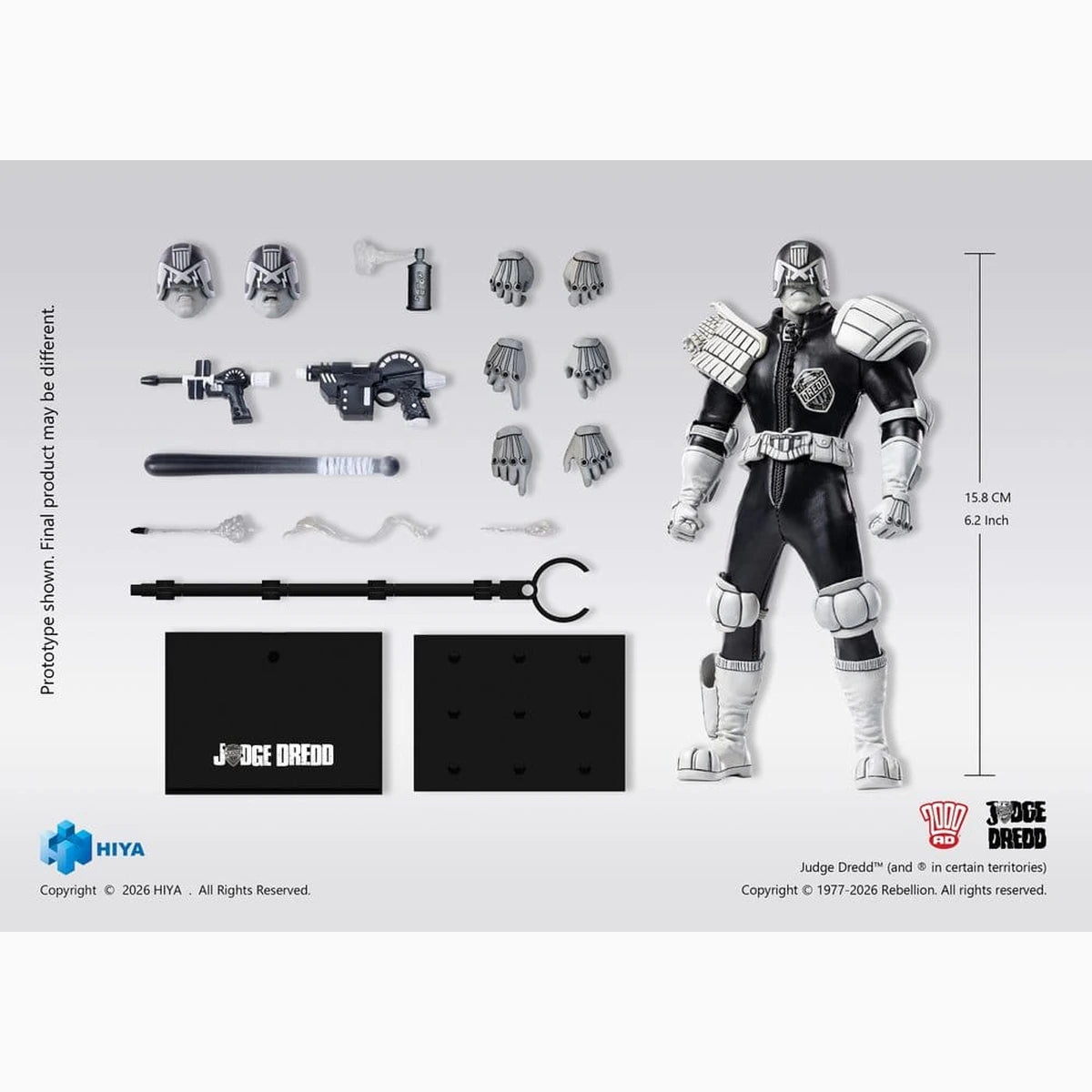 Judge Dredd Exquisite Super figurine 1/12 Judge Dredd Black & White Ver. 15 cm - Image 3