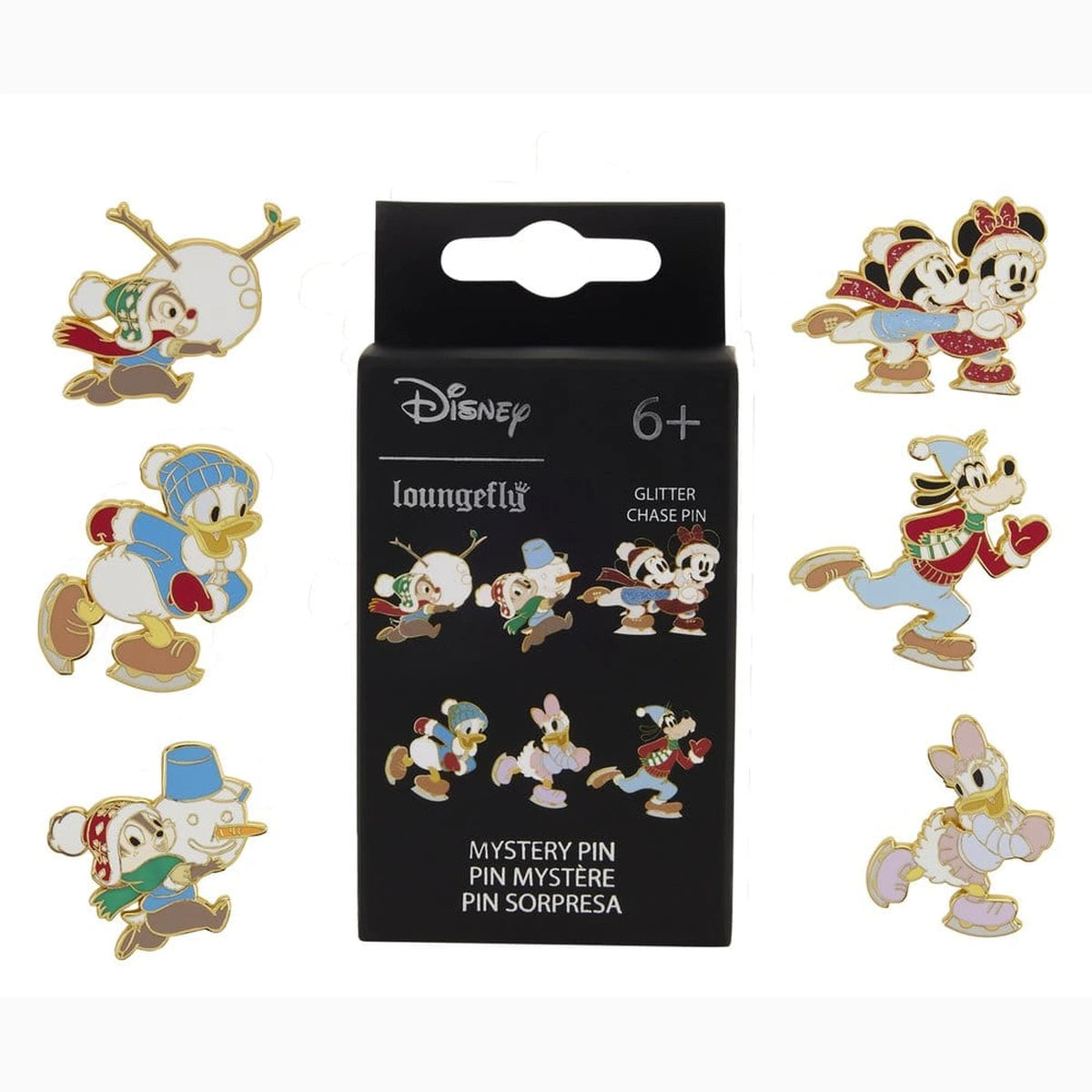 Mickey & Friends by Loungefly présentoir pin's émaillés Winter Activities Blind (12) - Image 1
