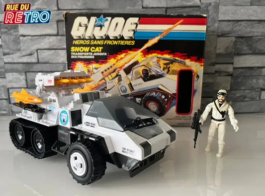 G.I JOE SNOW CAT + FROSBITE 1985 Heros Sans Frontières Boîte FR Figurine et Véhicule pour Figurines