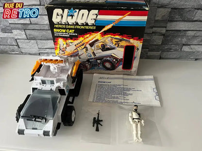 G.I JOE SNOW CAT + FROSBITE 1985 Heros Sans Frontières Boîte FR Figurine et Véhicule pour Figurines