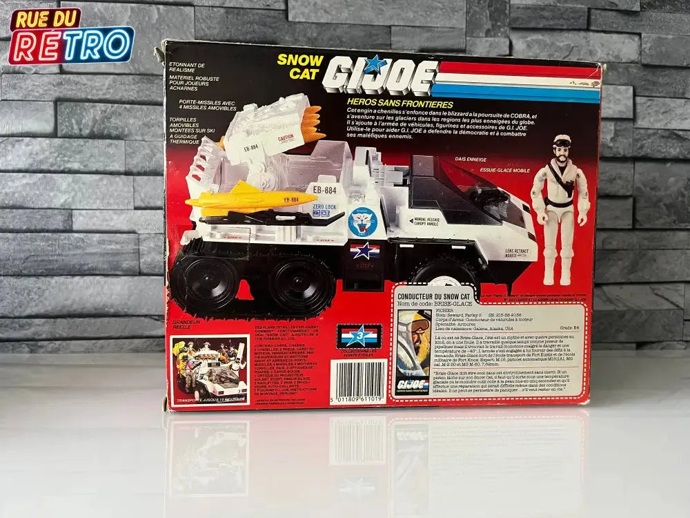 G.I JOE SNOW CAT + FROSBITE 1985 Heros Sans Frontières Boîte FR Figurine et Véhicule pour Figurines