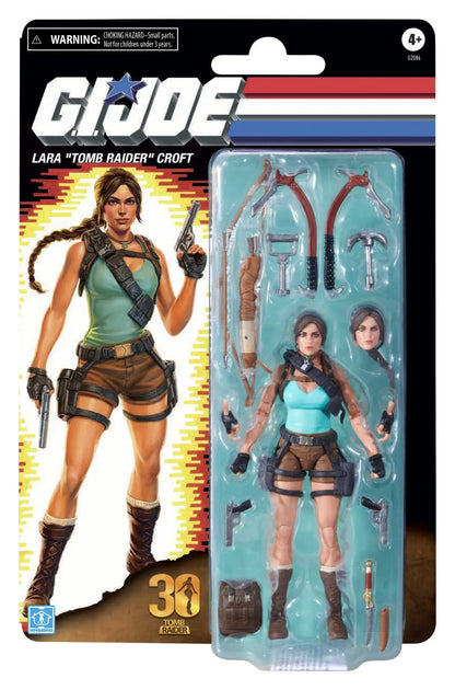 G.I. Joe Classified Series Lara Croft Tomb Raider Retro Cardback Collaborative figurine 15 cm