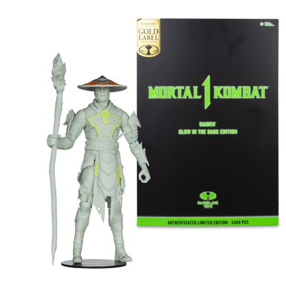 Mortal Kombat Glow in the Dark Edition figurine Raiden (Gold Label) 18 cm McFarlane Toys