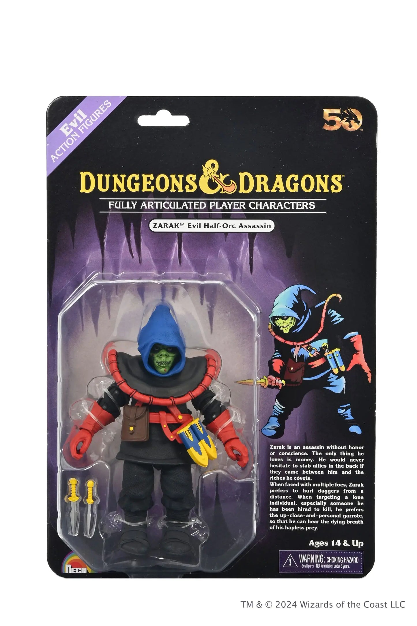 Dungeons and Dragons 50th Anniversary Zarak on Blister Card figurine 18 cm Neca
