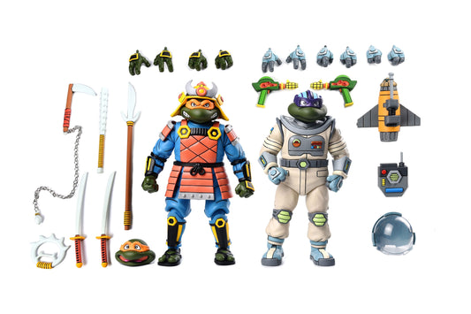 Tortues Ninja Space Adventure & Samurai Turtles (Cartoon) pack 2 figurines 18 cm Neca