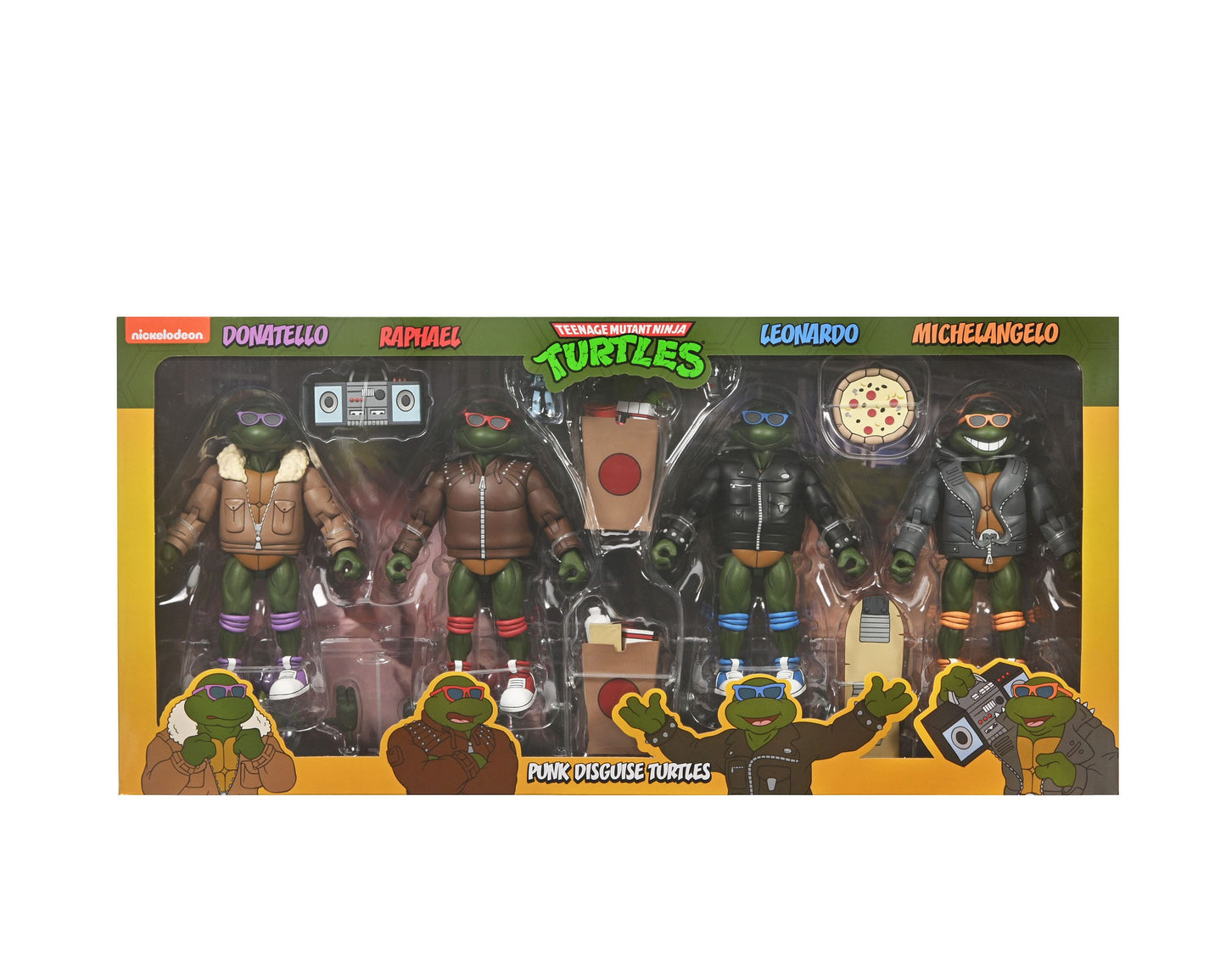 Tortues Ninja Pack de 4 Punk Turtles (Cartoon) figurines 18 cm Neca