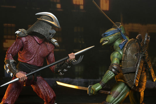 Tortues Ninja Shredder vs Leo (1990 Movie) figurine Roof Top Battle 18 cm Neca
