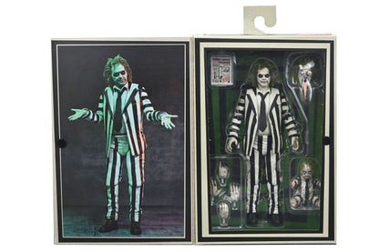 Beetlejuice Beetlejuice figurine 7 Scale Ultimate Striped Suit Beetlejuice 18 cm Neca