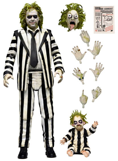 Beetlejuice Beetlejuice figurine 7 Scale Ultimate Striped Suit Beetlejuice 18 cm Neca